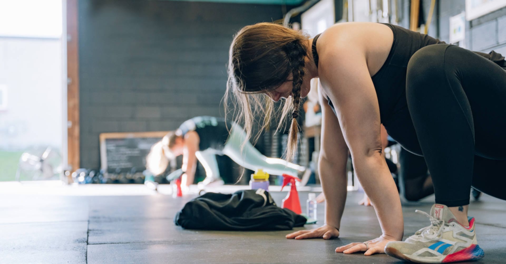 Woman exercise on small group personal training